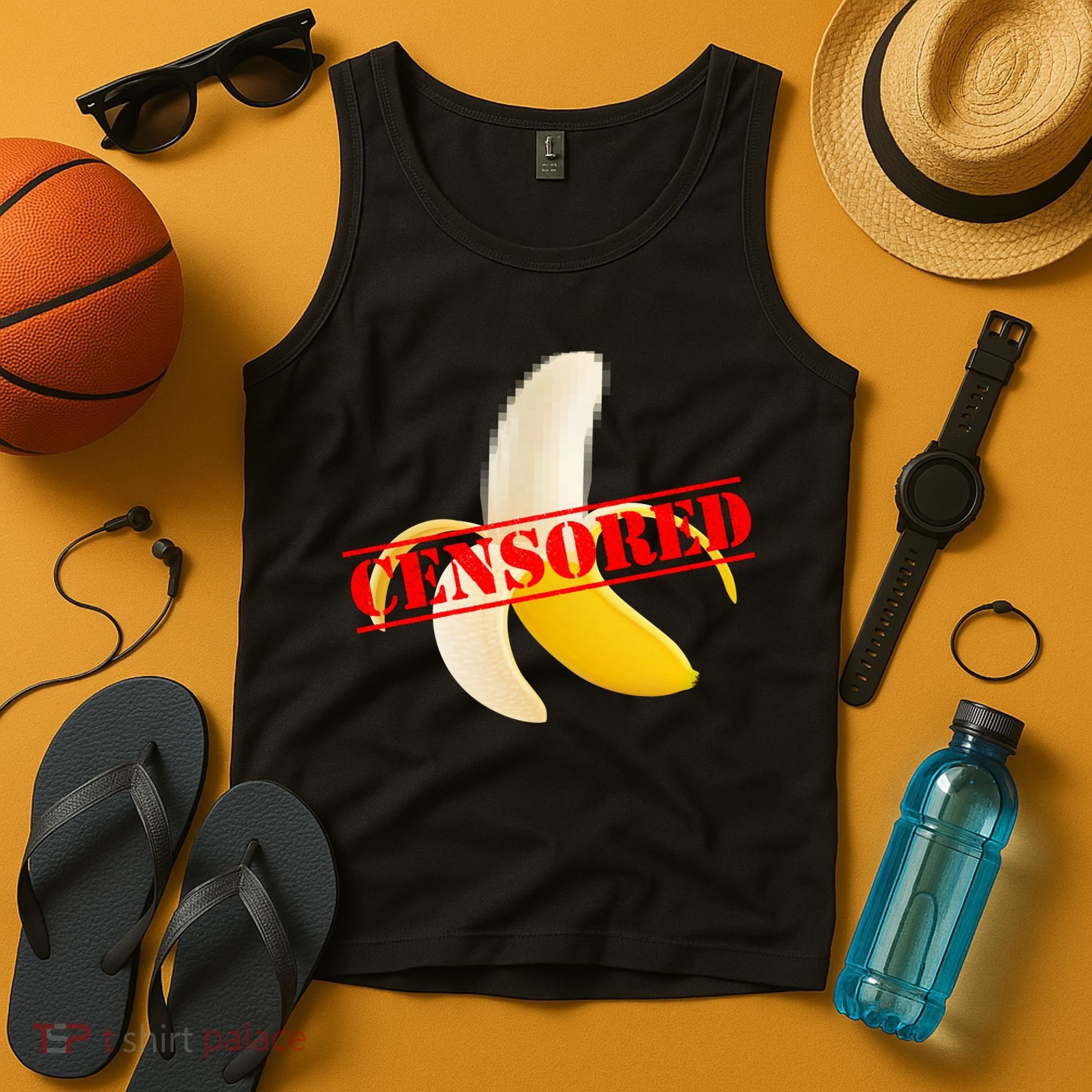Censored Naked Banana Tank Top