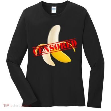 Censored Naked Banana Women's Long Sleeve Shirt