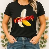 Censored Naked Banana Women's T-Shirt thumb 2