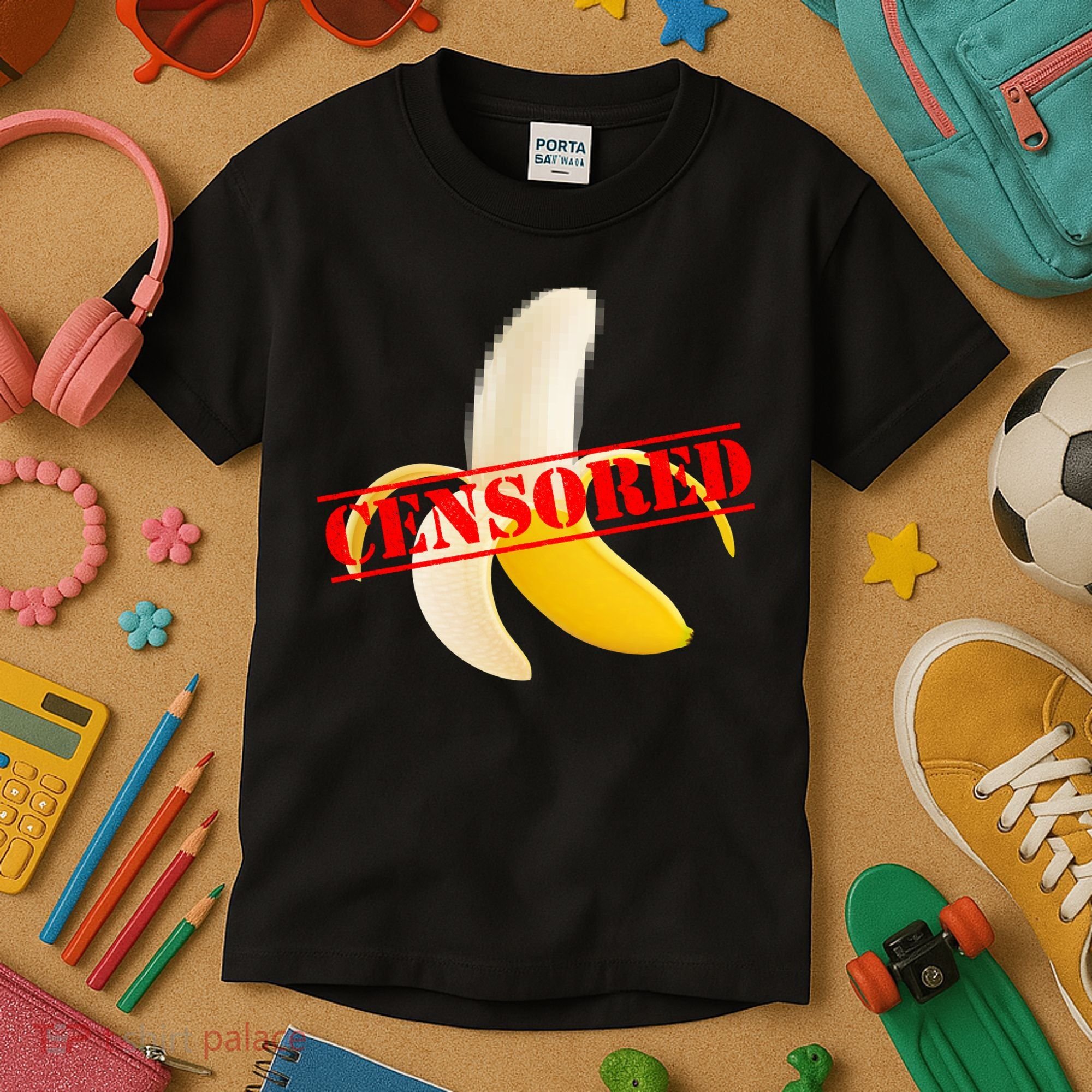 Censored Naked Banana Kids T-Shirt