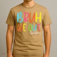 Cute End Of School Year Teacher Summer Bruh We Out Teachers T-Shirt thumb 3