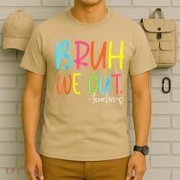 Cute End Of School Year Teacher Summer Bruh We Out Teachers T-Shirt thumb 6
