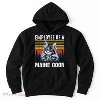 Cat Employee Of A Mine Coon Hoodie thumb 0