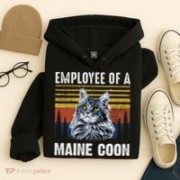 Cat Employee Of A Mine Coon Hoodie thumb 4