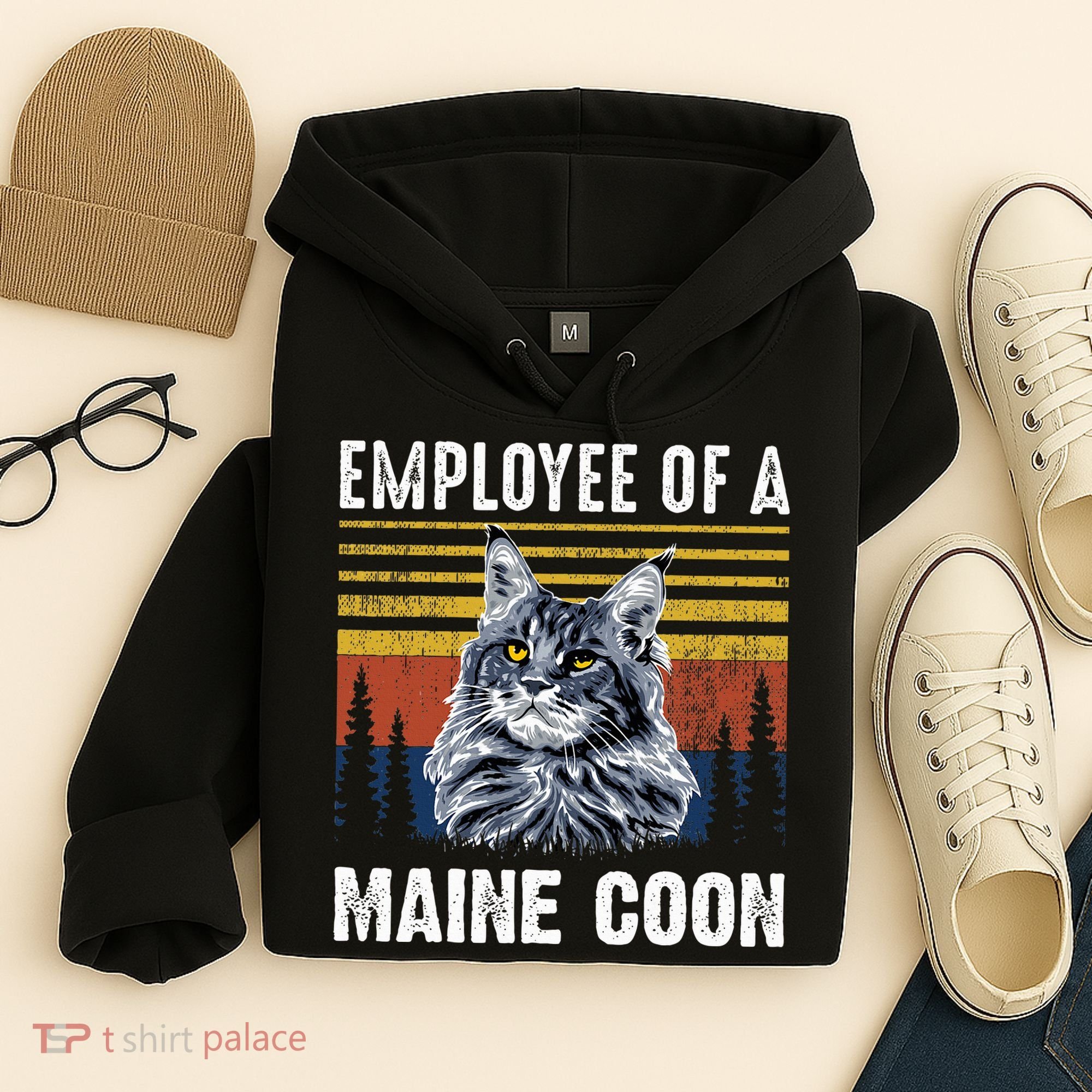 Cat Employee Of A Mine Coon Hoodie