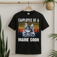Cat Employee Of A Mine Coon T-Shirt thumb 2