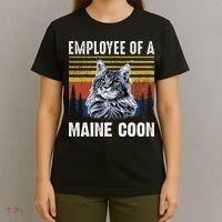Cat Employee Of A Mine Coon T-Shirt thumb 4
