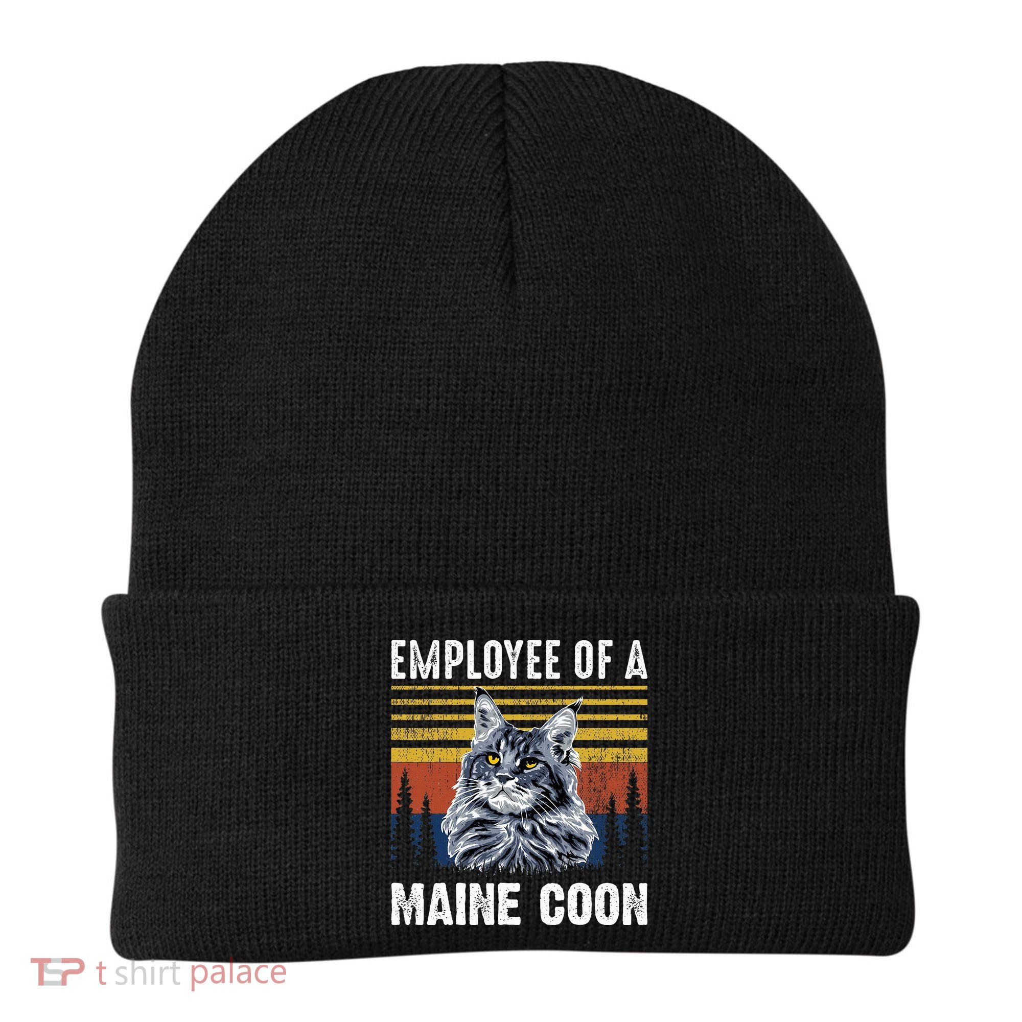 Cat Employee Of A Mine Coon Beanie
