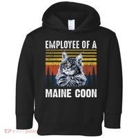 Cat Employee Of A Mine Coon Toddler Hoodie thumb 0