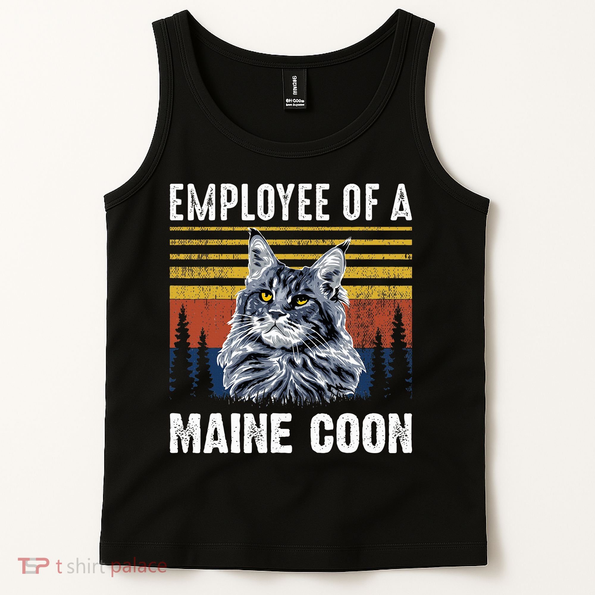 Cat Employee Of A Mine Coon Tank Top