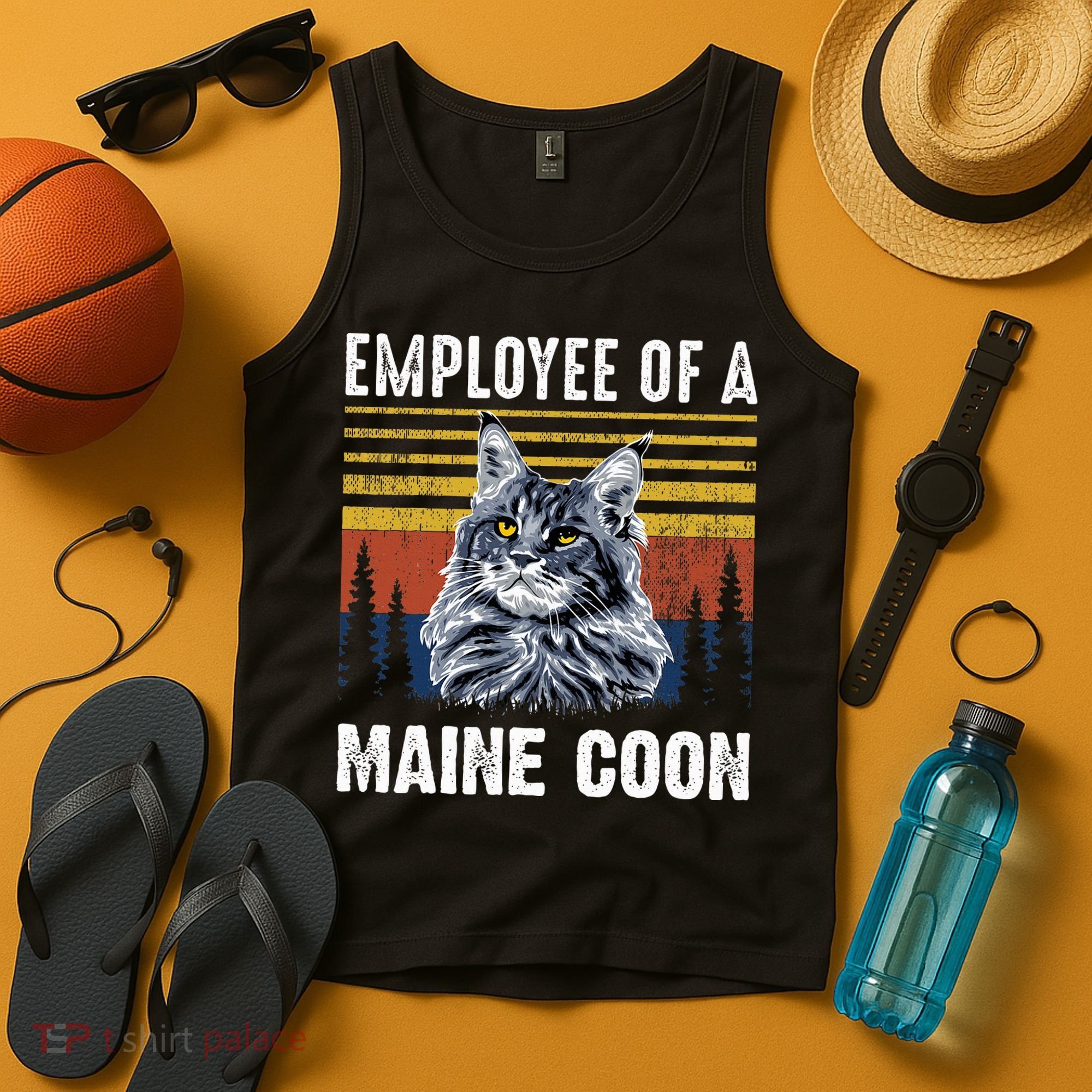 Cat Employee Of A Mine Coon Tank Top
