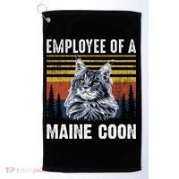 Cat Employee Of A Mine Coon Golf Towel thumb 0