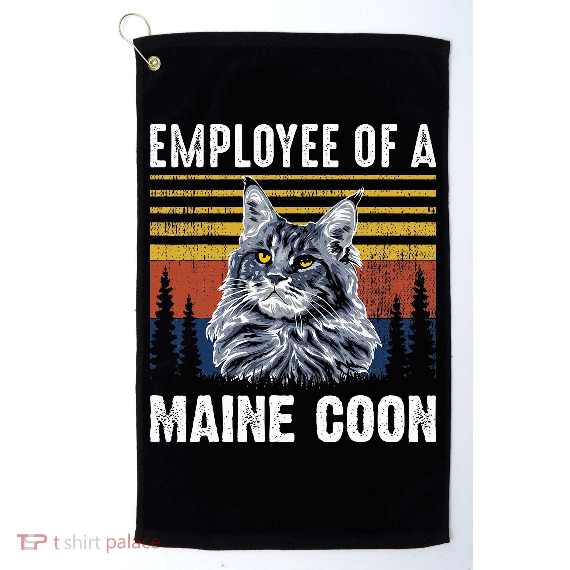 Cat Employee Of A Mine Coon Golf Towel