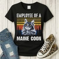 Cat Employee Of A Mine Coon Women's T-Shirt thumb 3