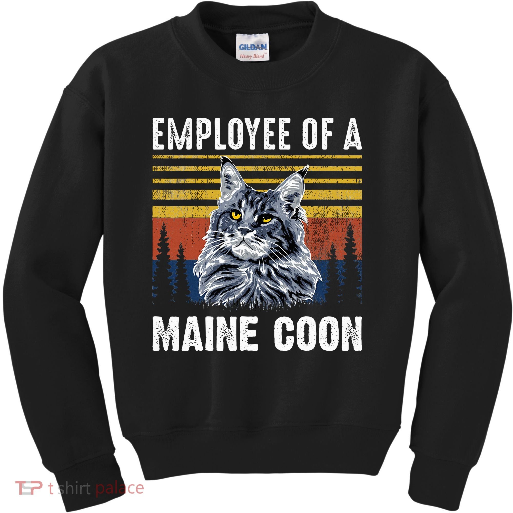 Cat Employee Of A Mine Coon Kids Sweatshirt