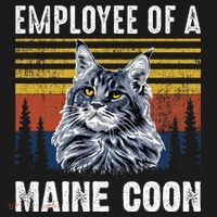 Cat Employee Of A Mine Coon Kids Sweatshirt thumb 2