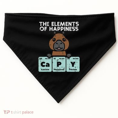 Capybara Elements Of Happiness Capy Science Women USA-Made Doggie Bandana
