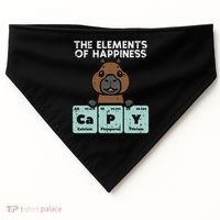 Capybara Elements Of Happiness Capy Science Women USA-Made Doggie Bandana thumb 0