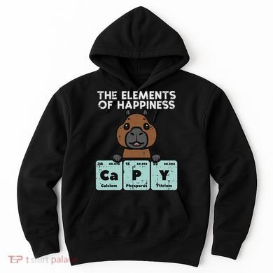 Capybara Elements Of Happiness Capy Science Women Hoodie