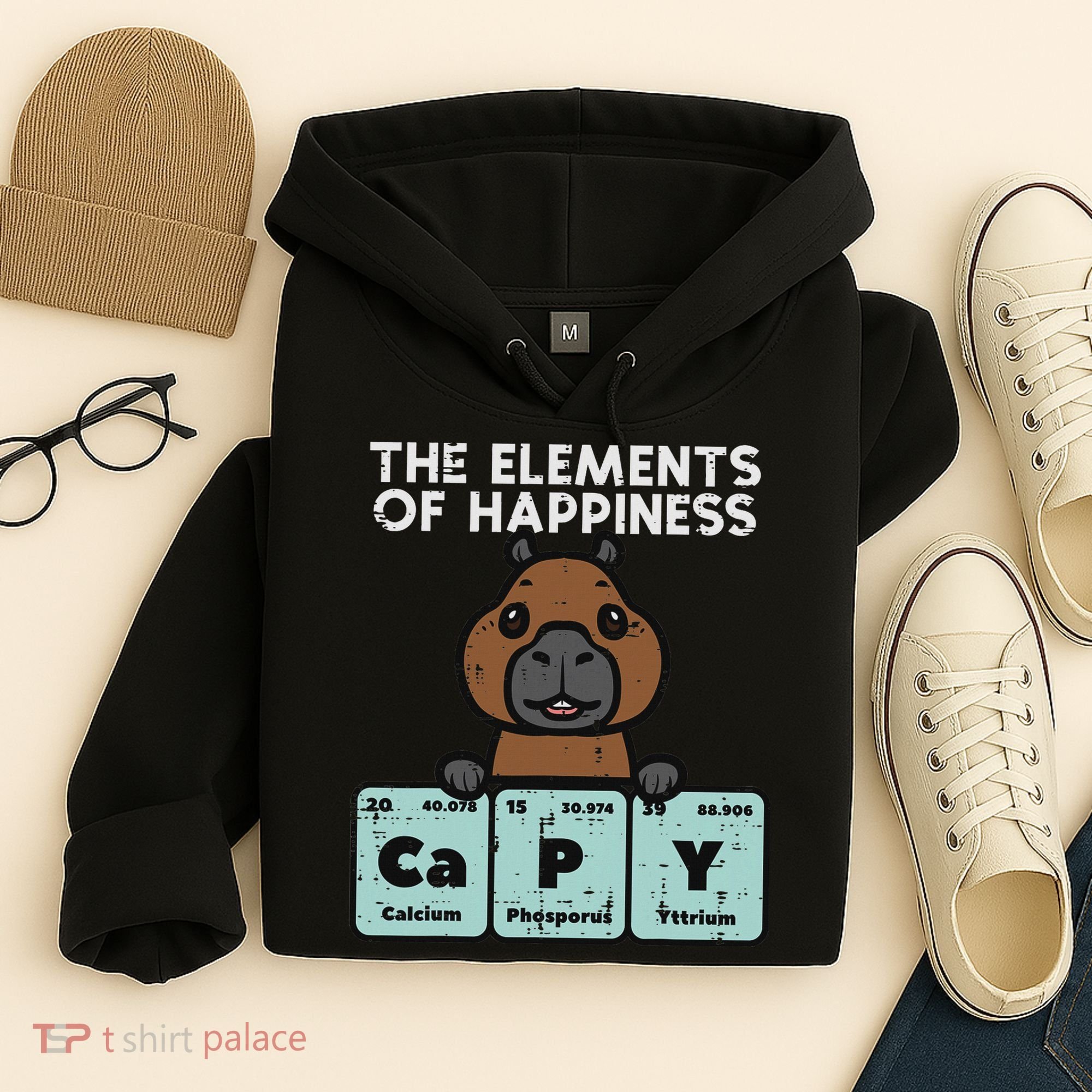 Capybara Elements Of Happiness Capy Science Women Hoodie