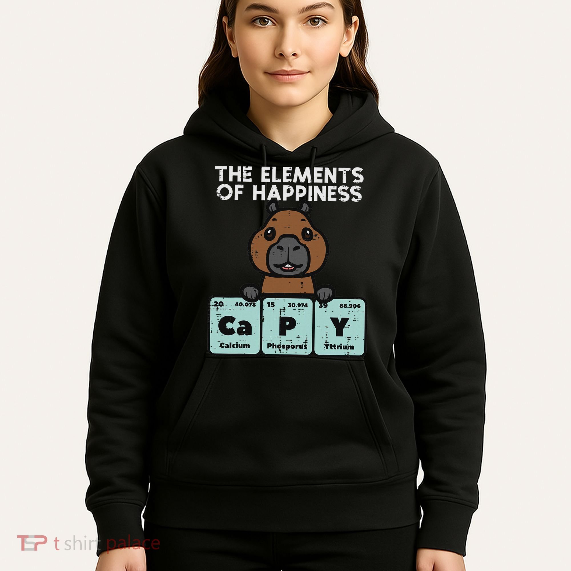 Capybara Elements Of Happiness Capy Science Women Hoodie