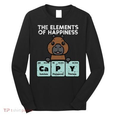 Capybara Elements Of Happiness Capy Science Women Long Sleeve Shirt