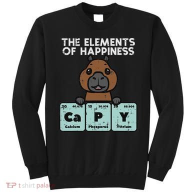 Capybara Elements Of Happiness Capy Science Women Sweatshirt