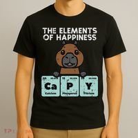 Capybara Elements Of Happiness Capy Science Women T-Shirt thumb 3