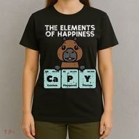 Capybara Elements Of Happiness Capy Science Women T-Shirt thumb 4