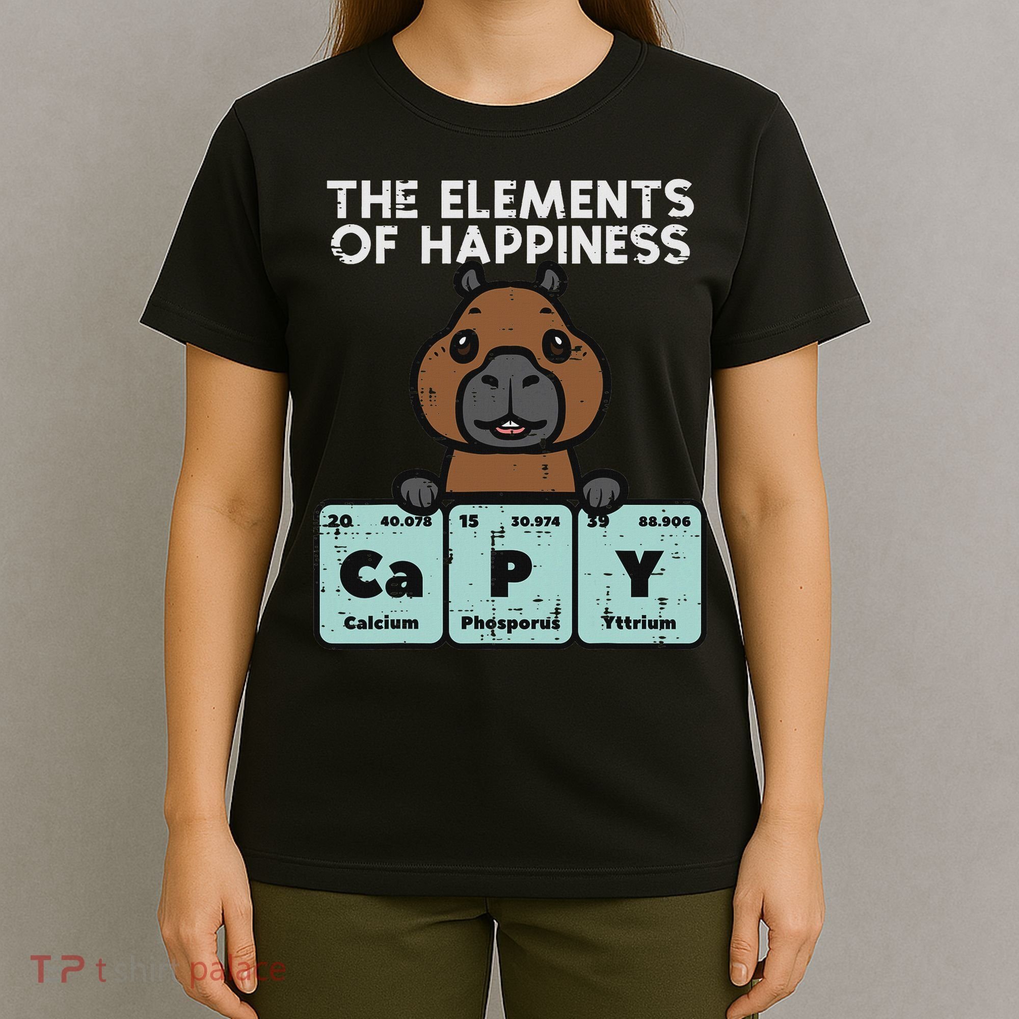 Capybara Elements Of Happiness Capy Science Women T-Shirt