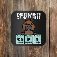 Capybara Elements Of Happiness Capy Science Women Coaster thumb 0