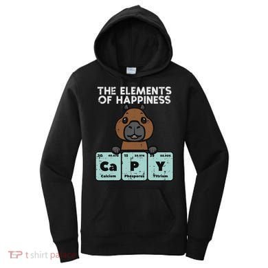 Capybara Elements Of Happiness Capy Science Women Women's Hoodie