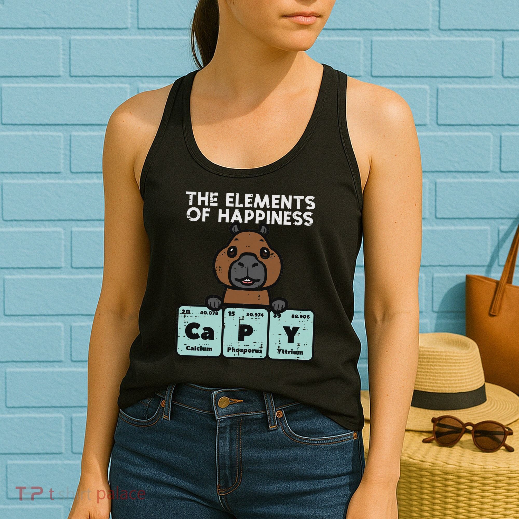 Capybara Elements Of Happiness Capy Science Women Women's Tank Top