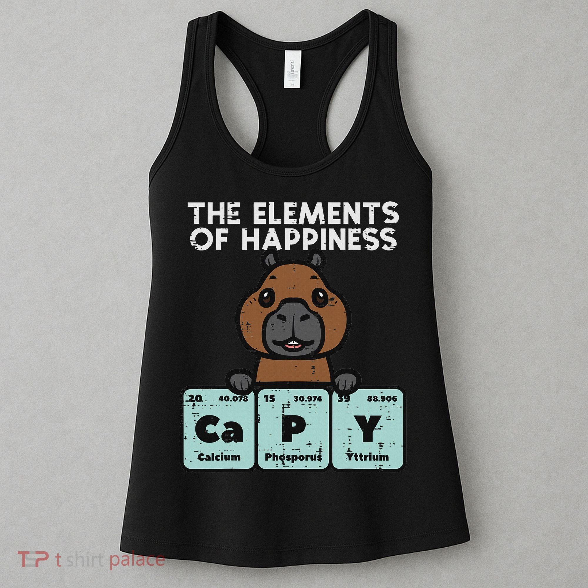 Capybara Elements Of Happiness Capy Science Women Women's Tank Top