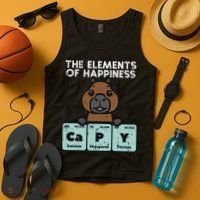 Capybara Elements Of Happiness Capy Science Women Tank Top thumb 4