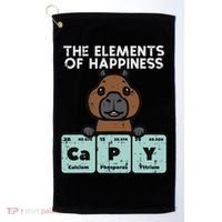 Capybara Elements Of Happiness Capy Science Women Golf Towel thumb 0