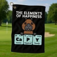 Capybara Elements Of Happiness Capy Science Women Golf Towel thumb 1
