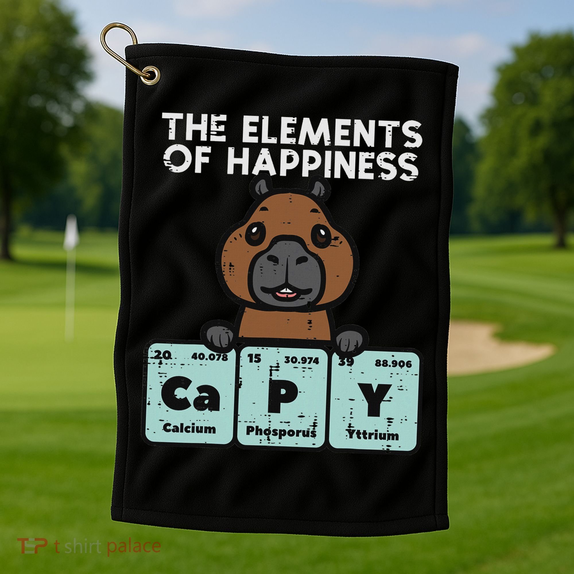 Capybara Elements Of Happiness Capy Science Women Golf Towel