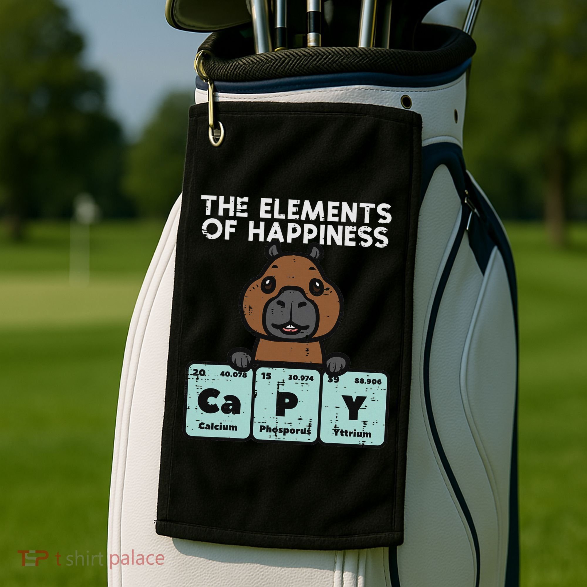 Capybara Elements Of Happiness Capy Science Women Golf Towel