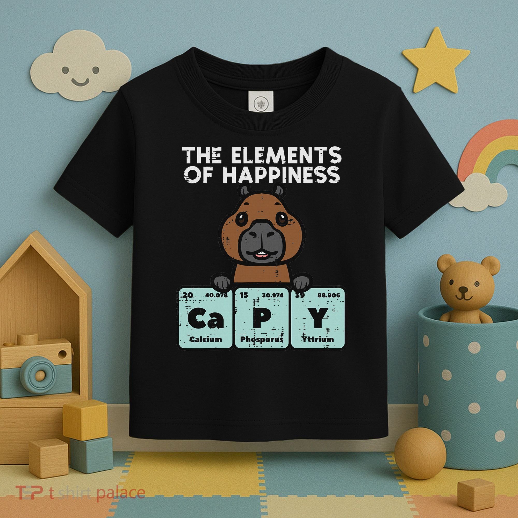 Capybara Elements Of Happiness Capy Science Women Toddler T-Shirt
