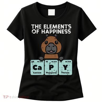 Capybara Elements Of Happiness Capy Science Women Women's T-Shirt