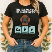 Capybara Elements Of Happiness Capy Science Women Women's T-Shirt thumb 2
