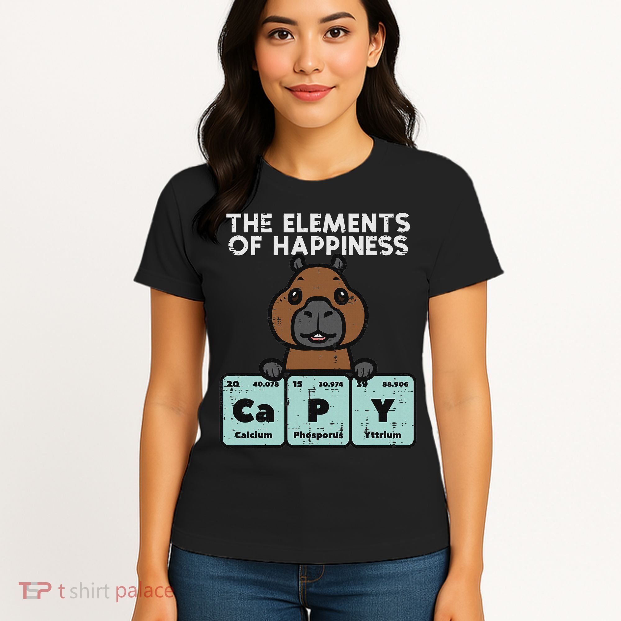 Capybara Elements Of Happiness Capy Science Women Women's T-Shirt