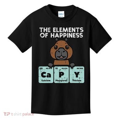 Capybara Elements Of Happiness Capy Science Women Kids T-Shirt