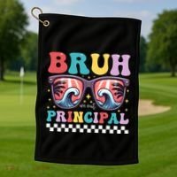Cute End Of School Year Teacher Summer Bruh We Out Principal Cute Gift Golf Towel thumb 1