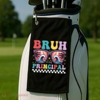 Cute End Of School Year Teacher Summer Bruh We Out Principal Cute Gift Golf Towel thumb 2