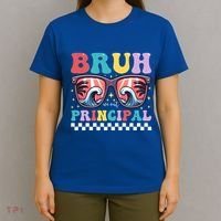 Cute End Of School Year Teacher Summer Bruh We Out Principal Cute Gift T-Shirt thumb 4