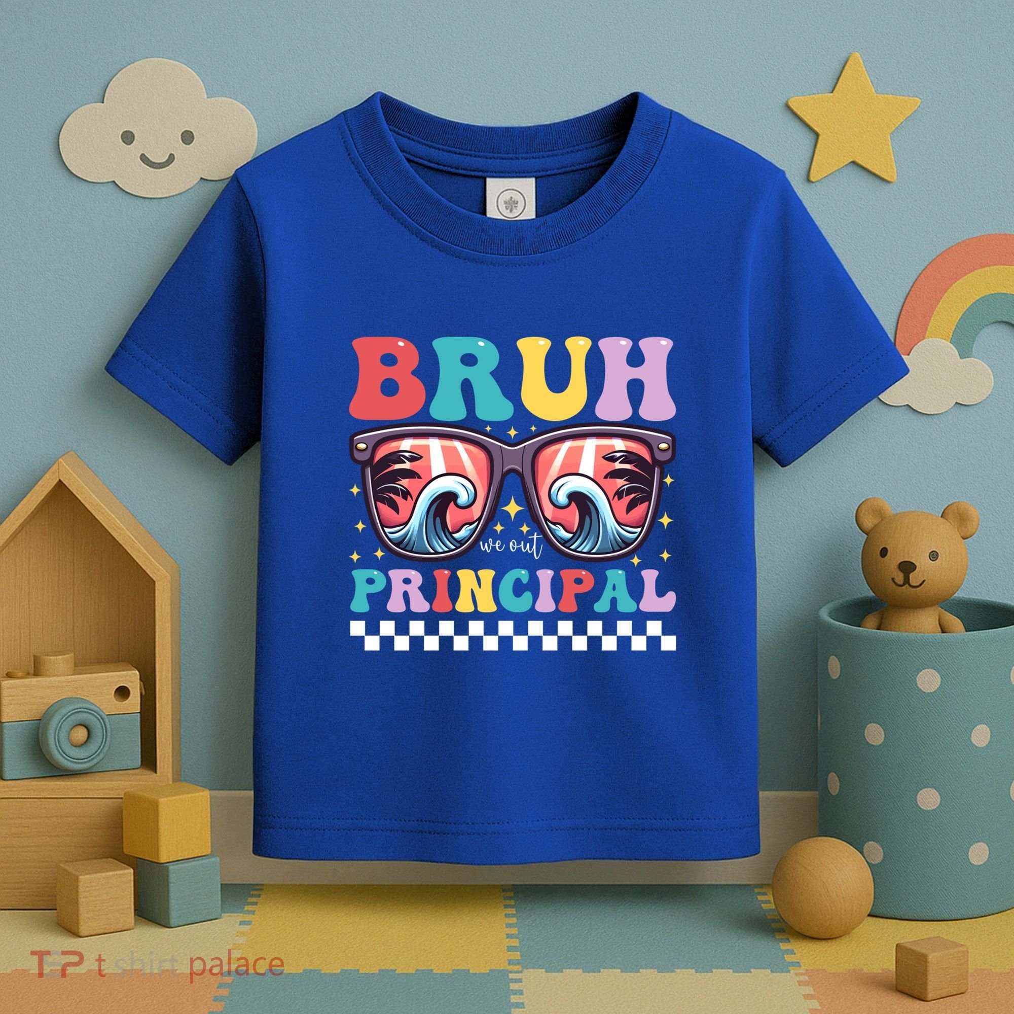 Cute End Of School Year Teacher Summer Bruh We Out Principal Cute Gift Toddler T-Shirt