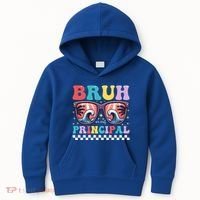 Cute End Of School Year Teacher Summer Bruh We Out Principal Cute Gift Kids Hoodie thumb 0