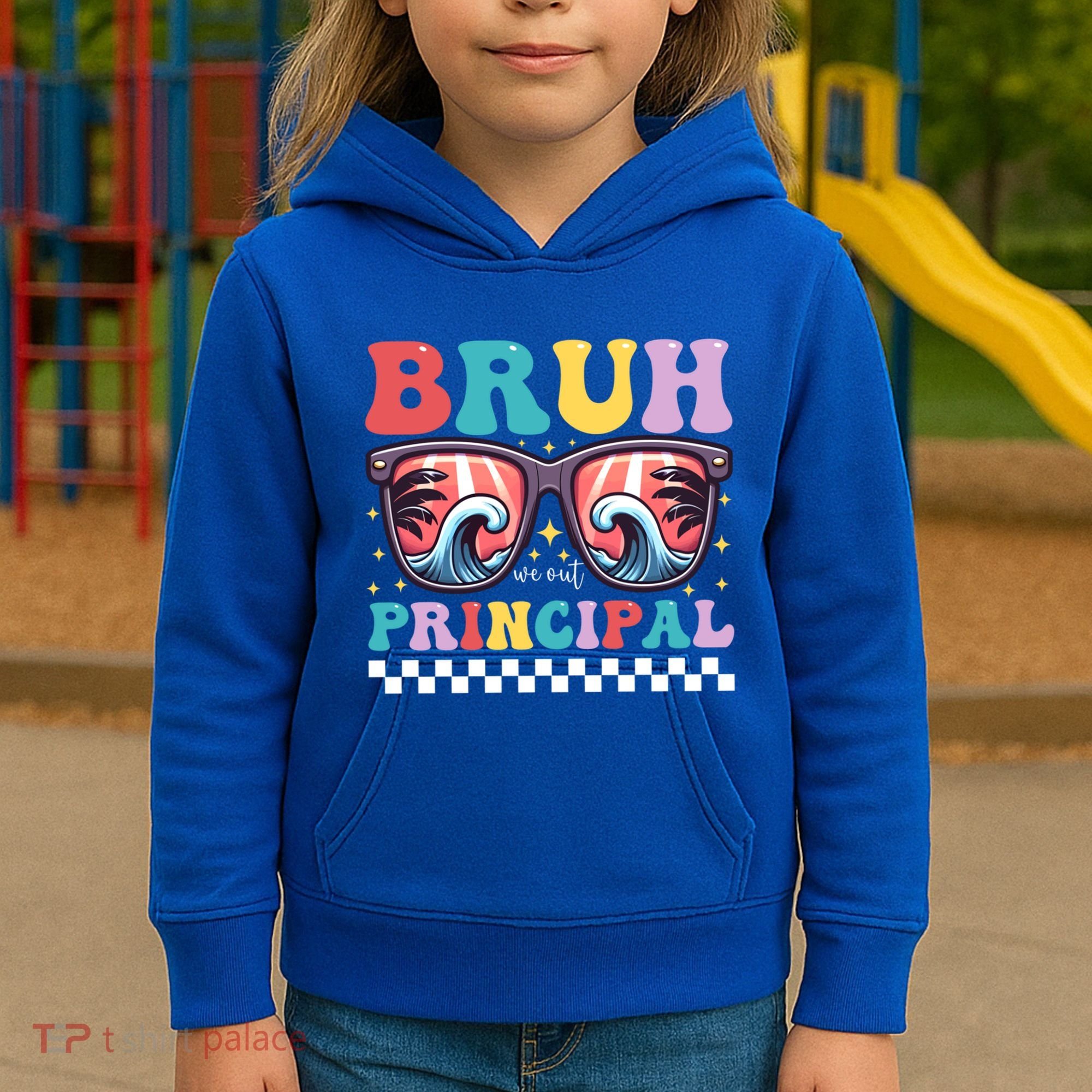 Cute End Of School Year Teacher Summer Bruh We Out Principal Cute Gift Kids Hoodie